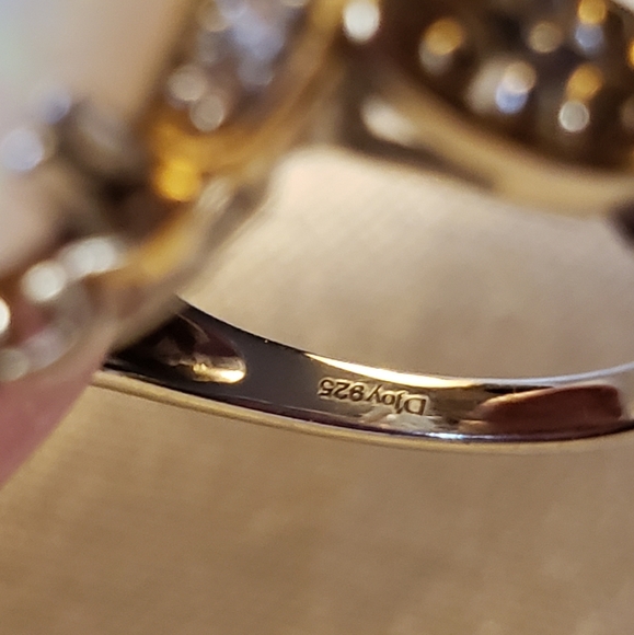 SOLDGorgeous Ethiopian Welo Opal and White Zircon Ring 2.15ctw Sterling Silver - Picture 8 of 14